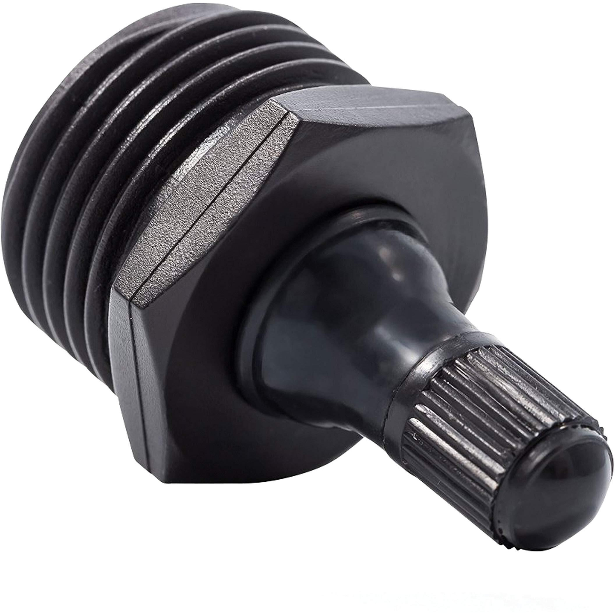 BLOW OUT PLUG PLASTIC W/ VALVE BLK