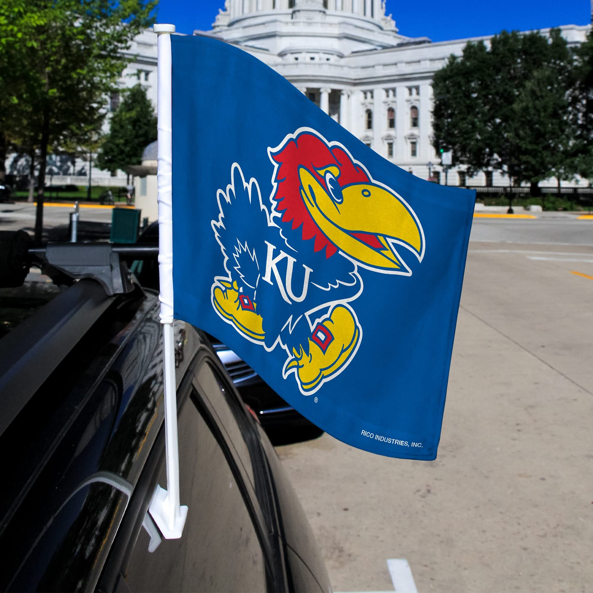 Kansas Jayhawks Flag Car