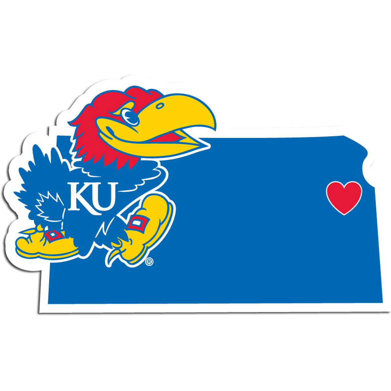 Kansas Jayhawks Decal Home State Pride Style - Special Order