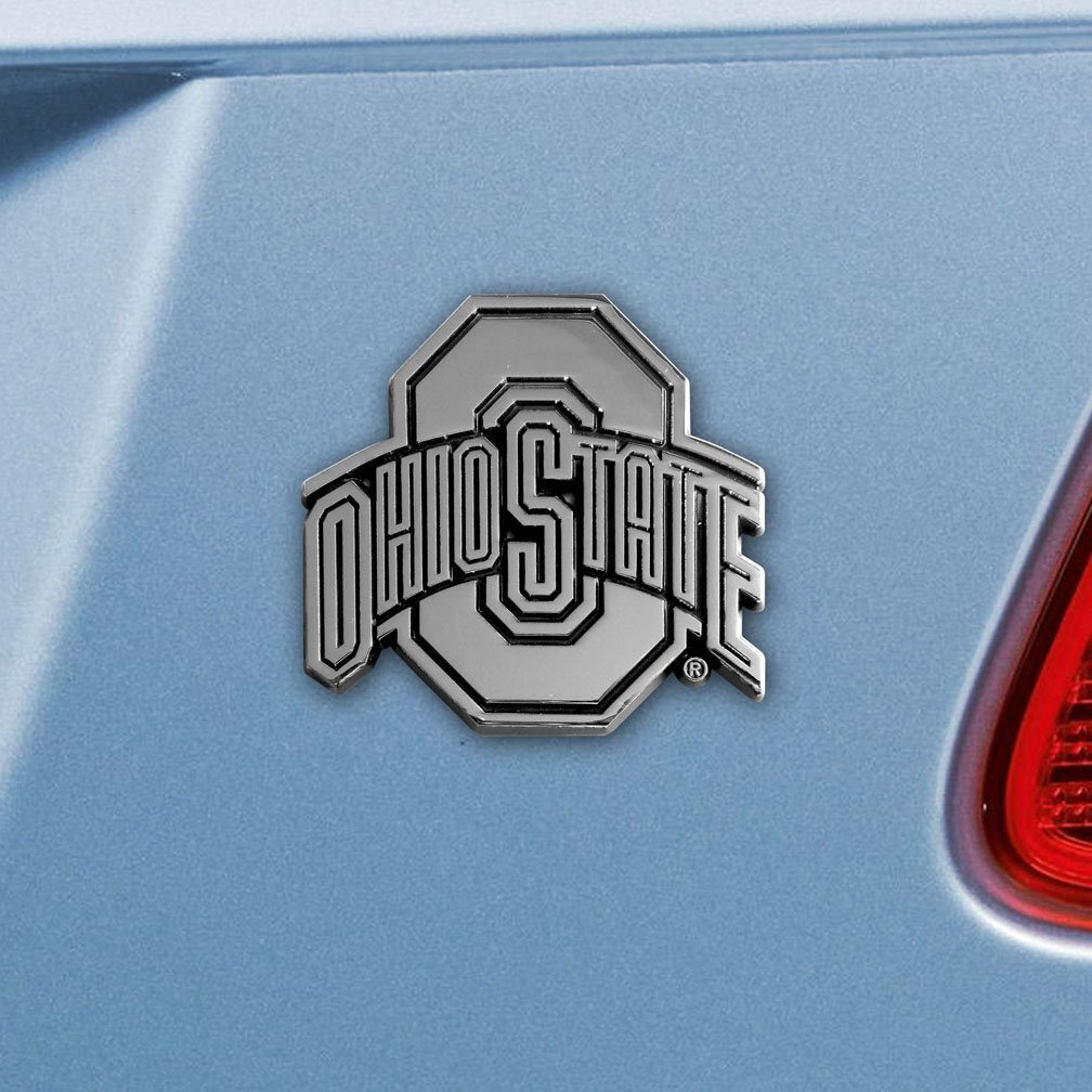 Ohio State Buckeyes Auto Emblem Premium Metal Chrome
