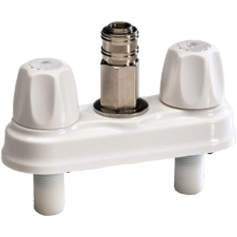American Brass CRD-EMPR-QDC-WHT RV Quick Disconnect Valve With Metal Quick Connector