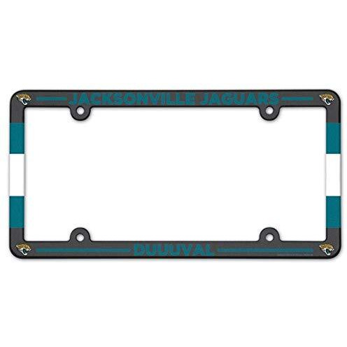 Jacksonville Jaguars License Plate Frame Plastic Full Color Style