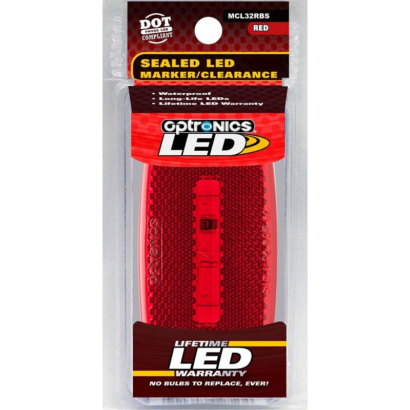 LED M/COVALBLK RED