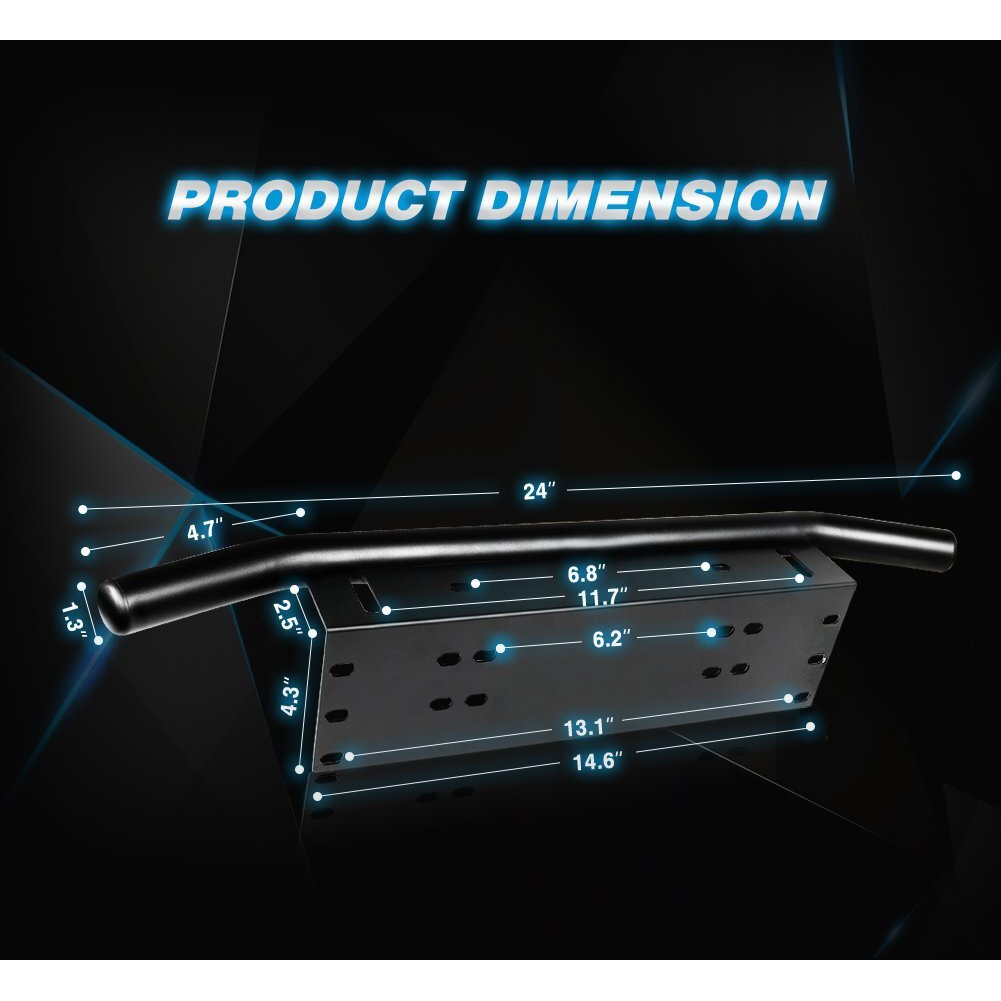 1PC front license plate mounting bracket