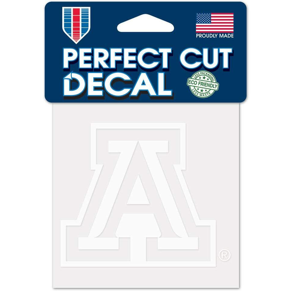 Arizona Wildcats Decal 4x4 Perfect Cut White