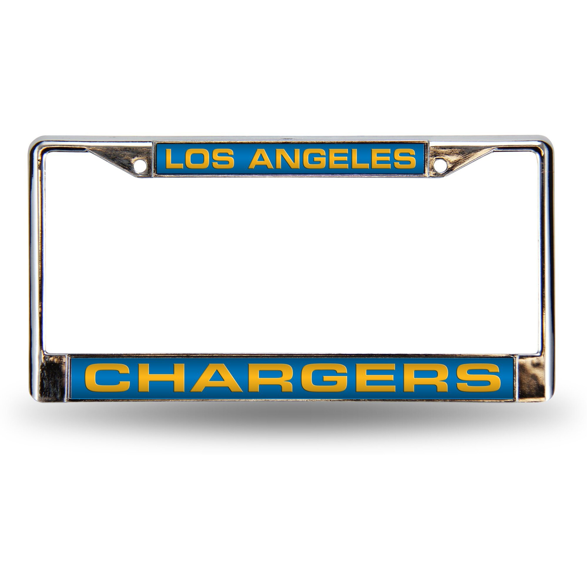 Los Angeles Chargers License Plate Frame Laser Cut Chrome - Special Order
