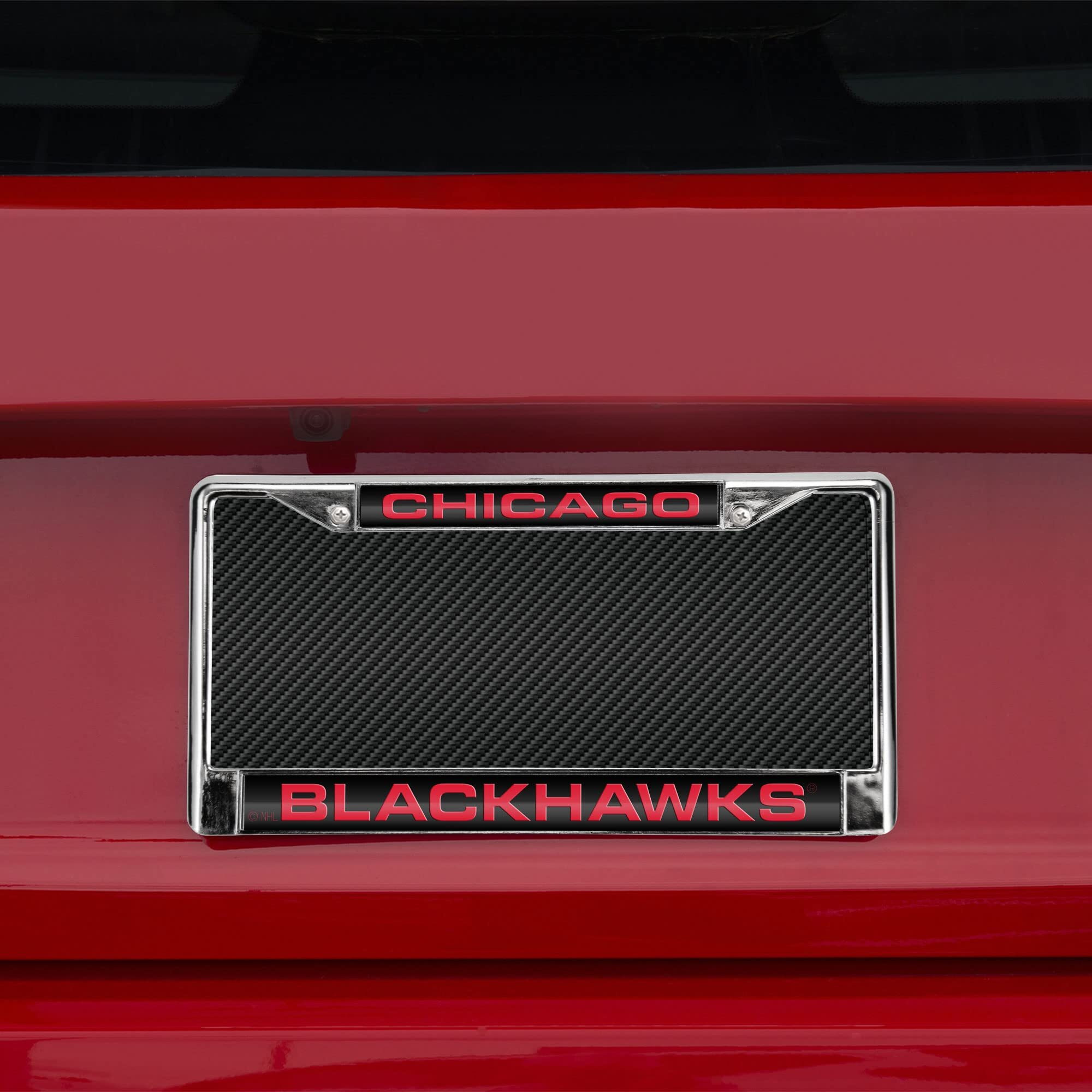 Chicago Blackhawks License Plate Frame Laser Cut
