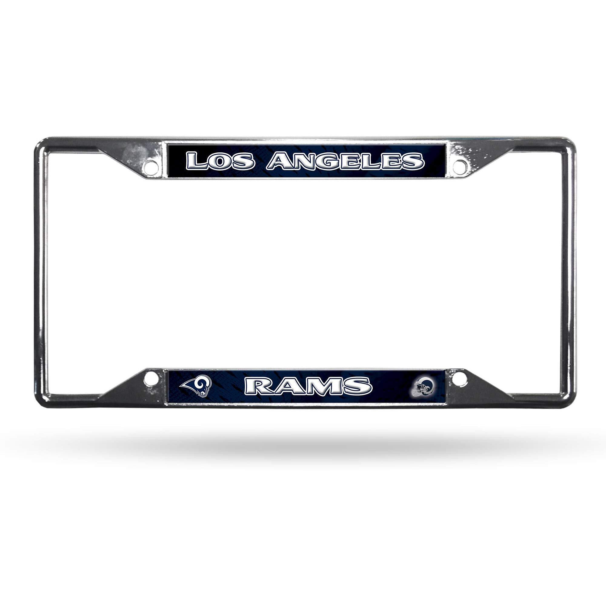 Los Angeles Rams License Plate Frame Chrome EZ View New
