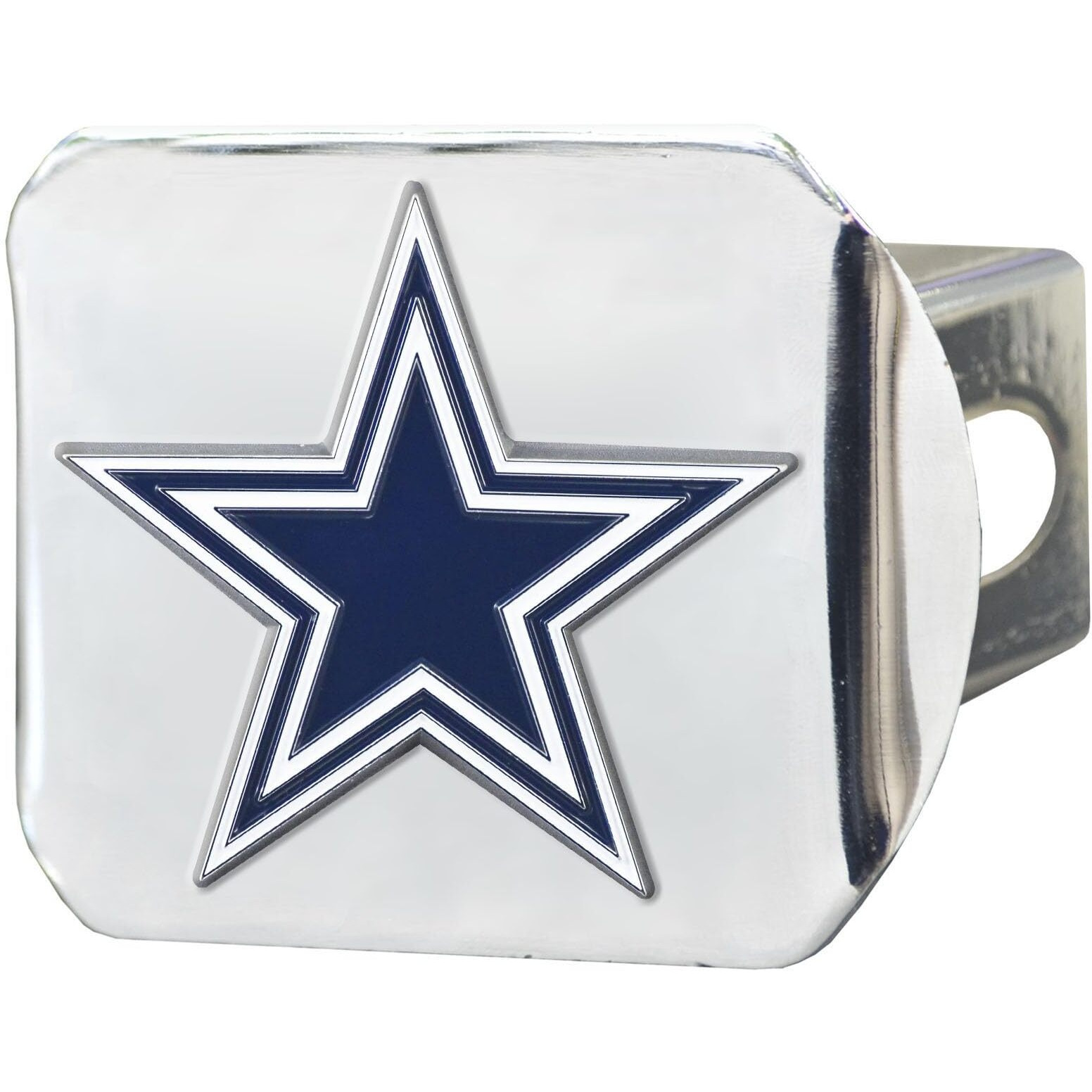 Dallas Cowboys Hitch Cover Color Emblem on Chrome