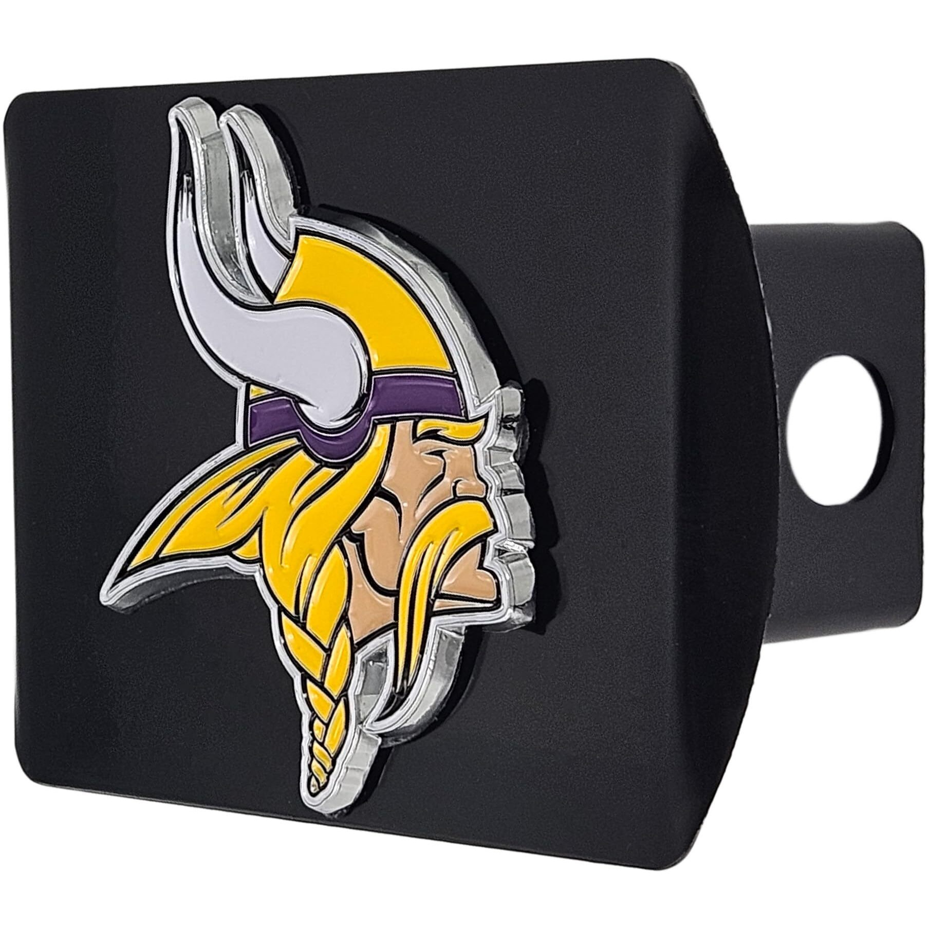 Minnesota Vikings Hitch Cover Color Emblem on Black