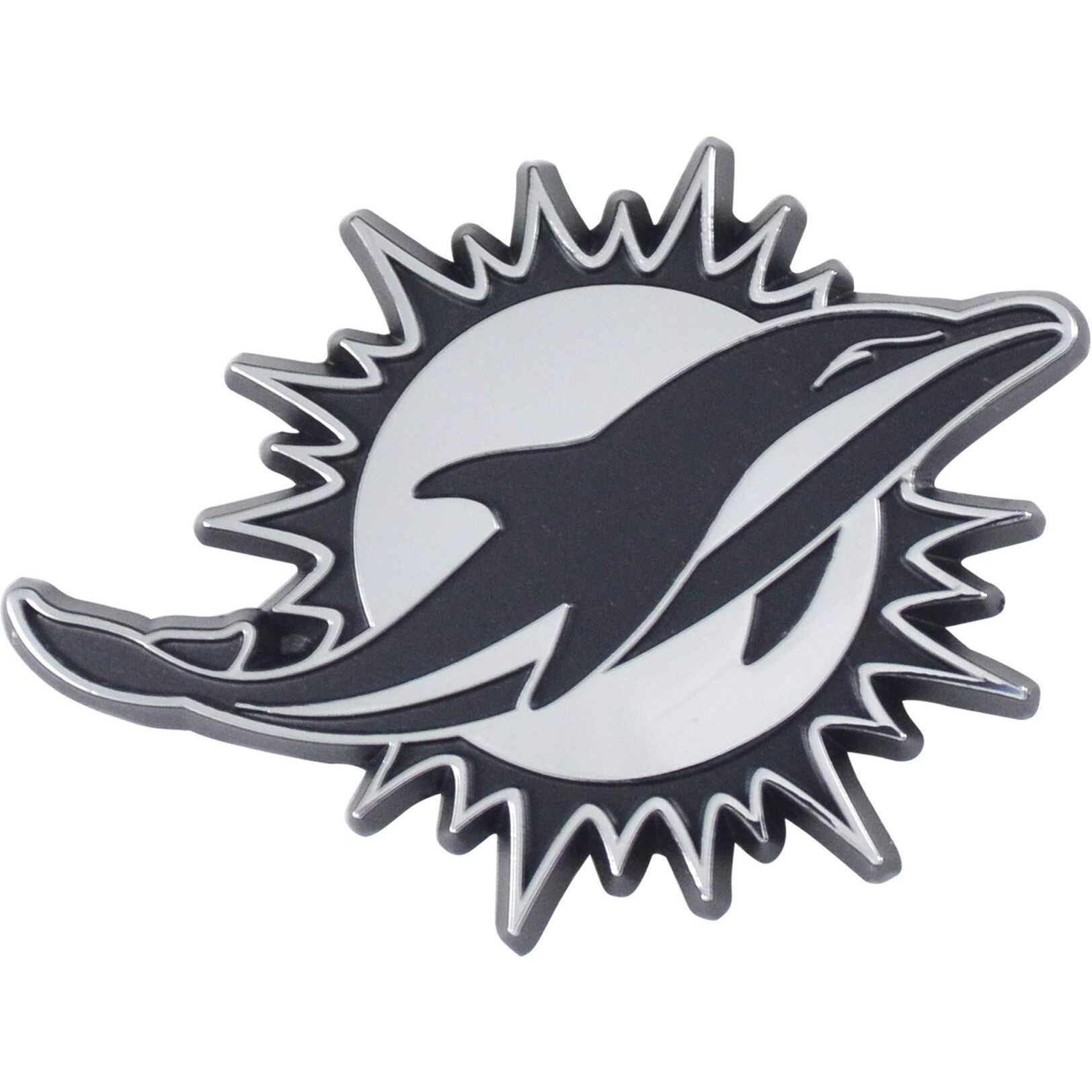Miami Dolphins Auto Emblem Premium Metal Chrome