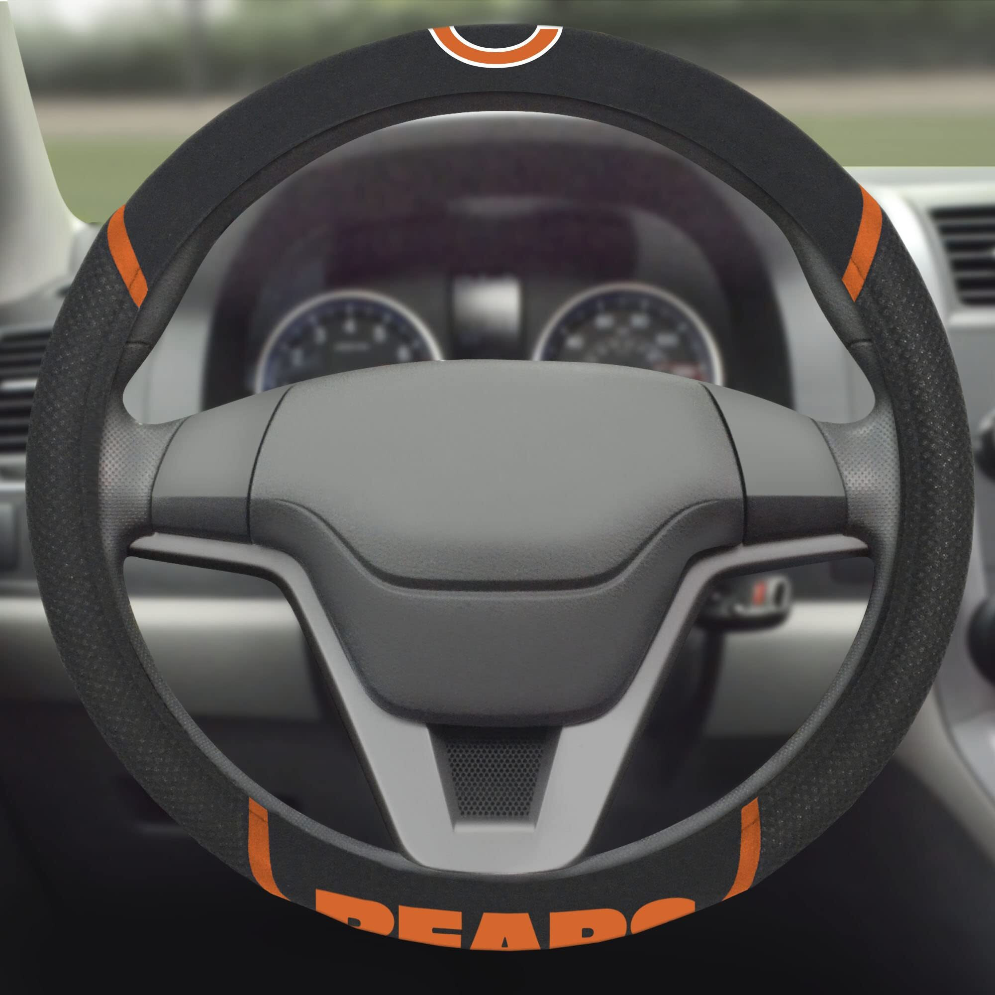 Chicago Bears Steering Wheel Cover Mesh/Stitched