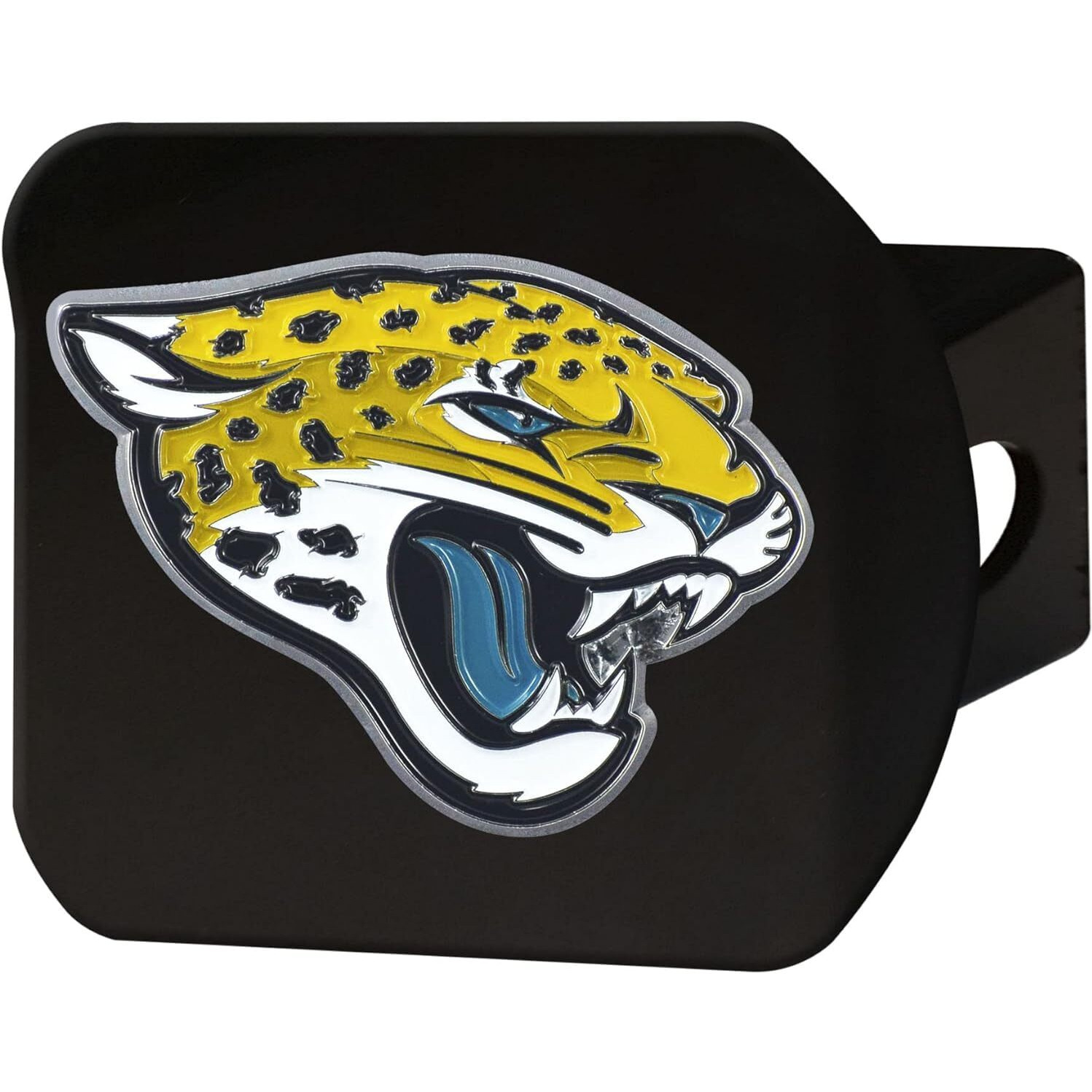 Jacksonville Jaguars Hitch Cover Color Emblem on Black