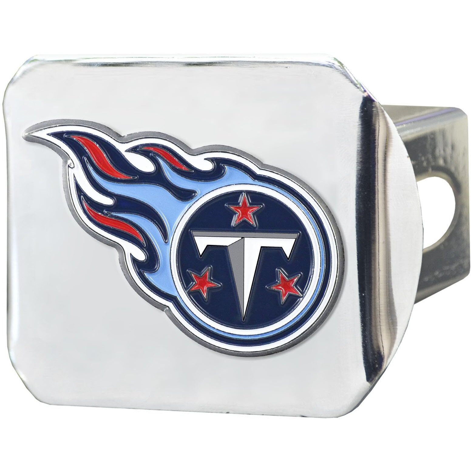 Tennessee Titans Hitch Cover Color Emblem on Chrome