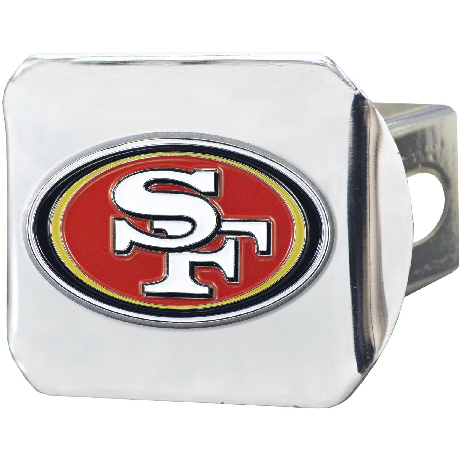 San Francisco 49ers Hitch Cover Color Emblem on Chrome