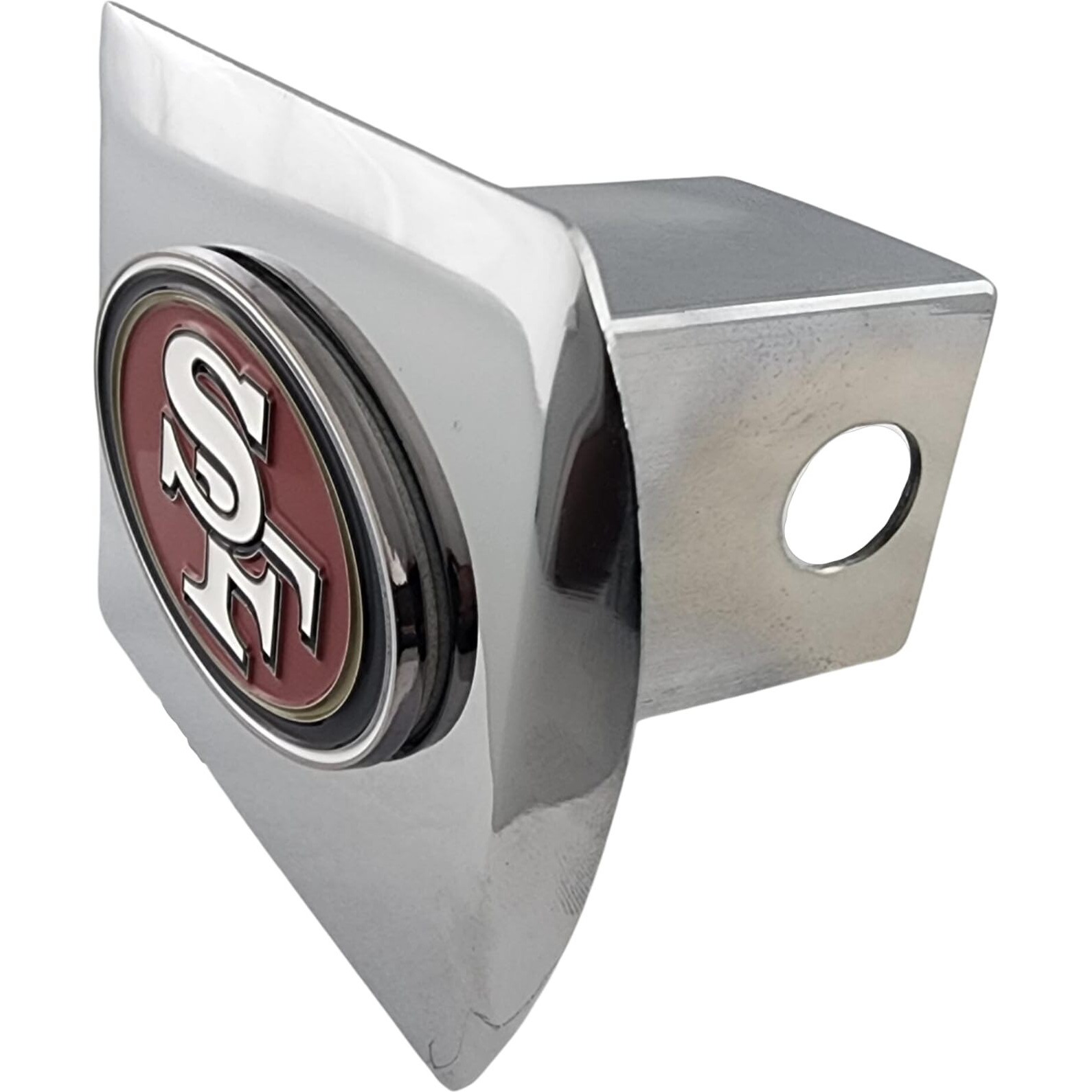 San Francisco 49ers Hitch Cover Color Emblem on Chrome