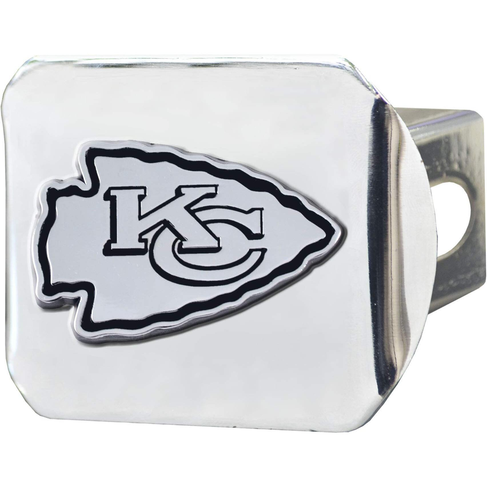 Kansas City Chiefs Hitch Cover Chrome Emblem on Chrome - Special Order