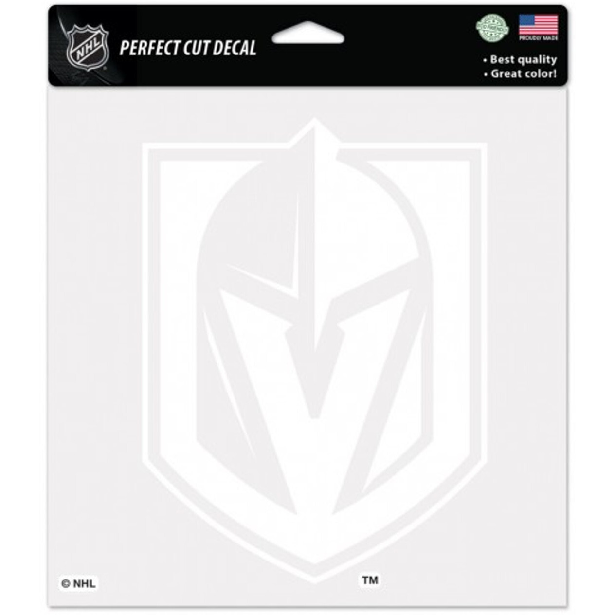 Vegas Golden Knights Decal 8x8 Perfect Cut White - Special Order