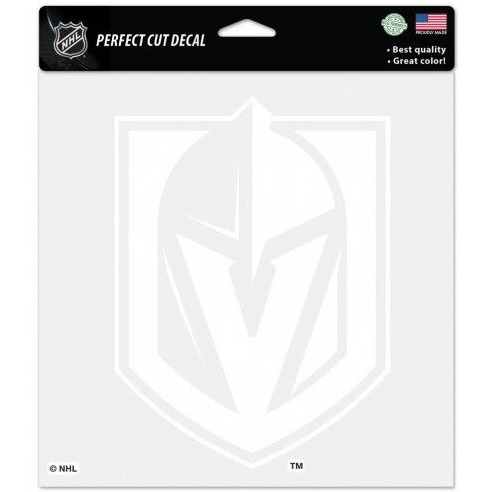 Vegas Golden Knights Decal 8x8 Perfect Cut White - Special Order