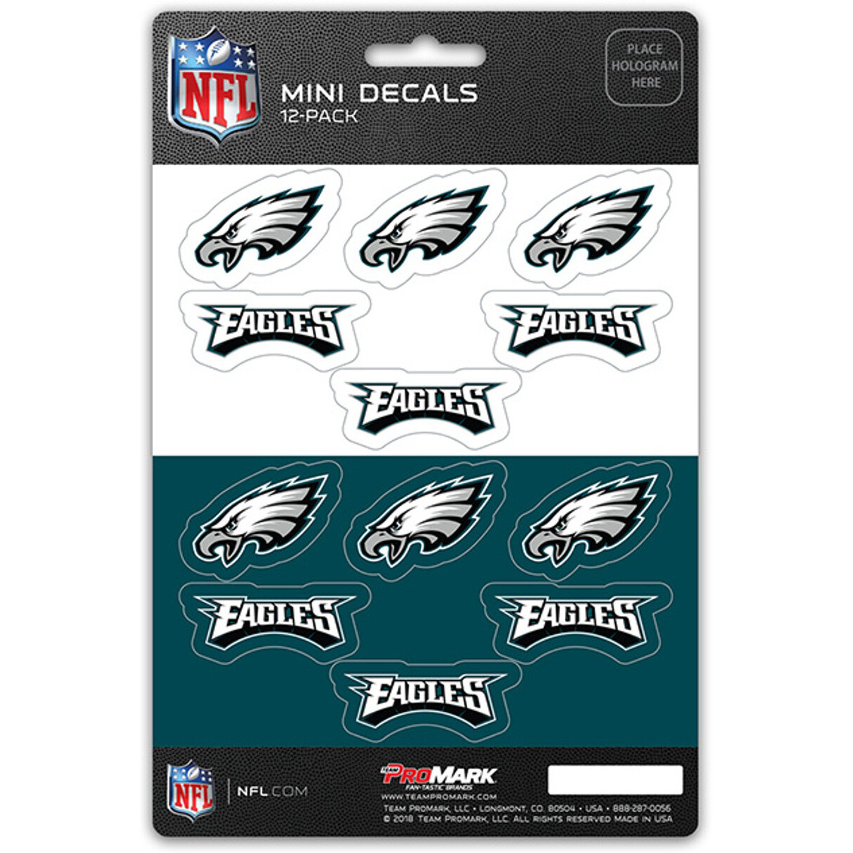 Philadelphia Eagles Decal Set Mini 12 Pack