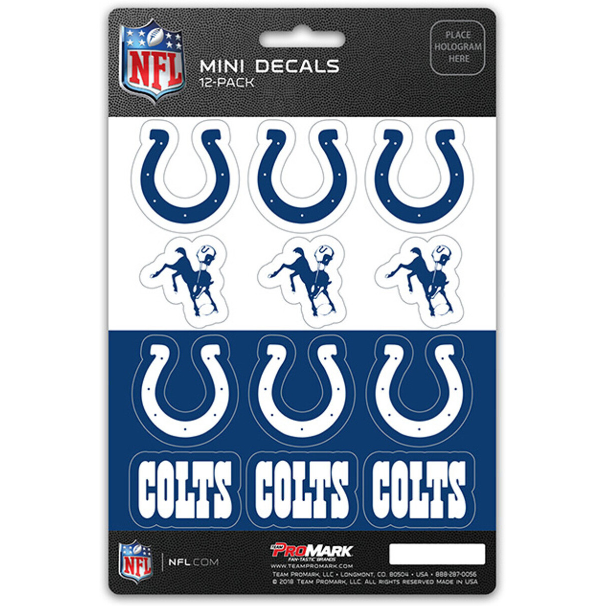 Indianapolis Colts Decal Set Mini 12 Pack