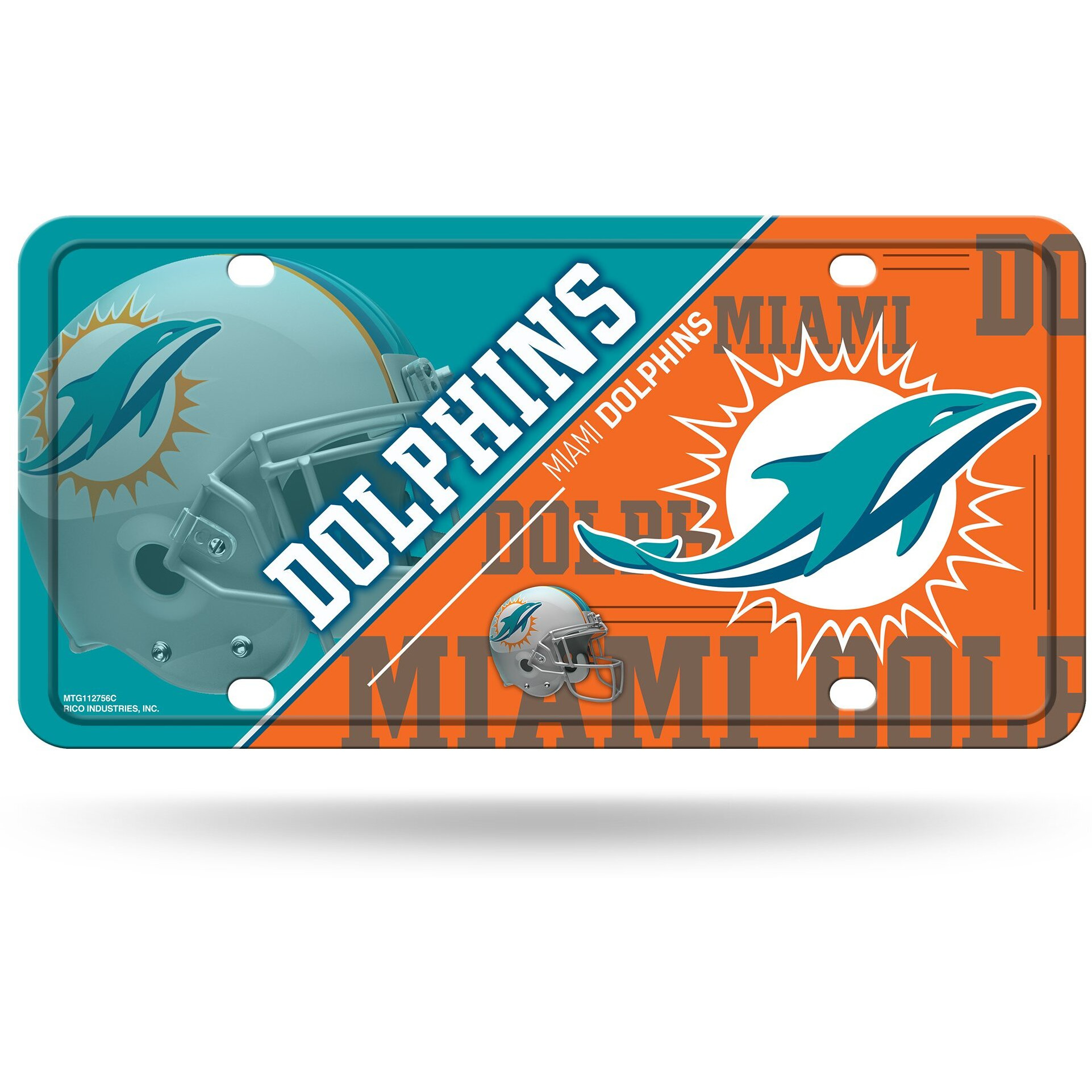 Miami Dolphins License Plate Metal