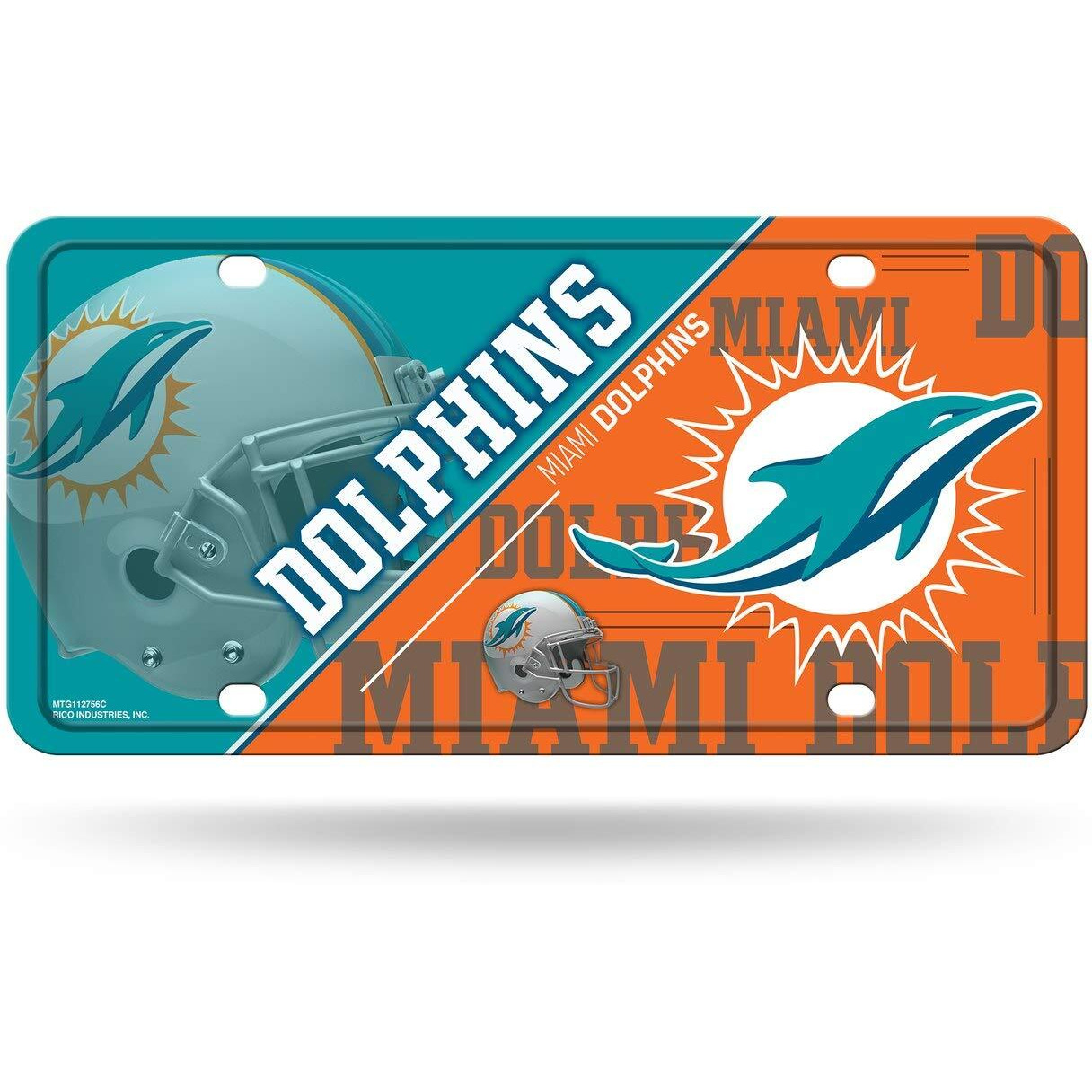 Miami Dolphins License Plate Metal