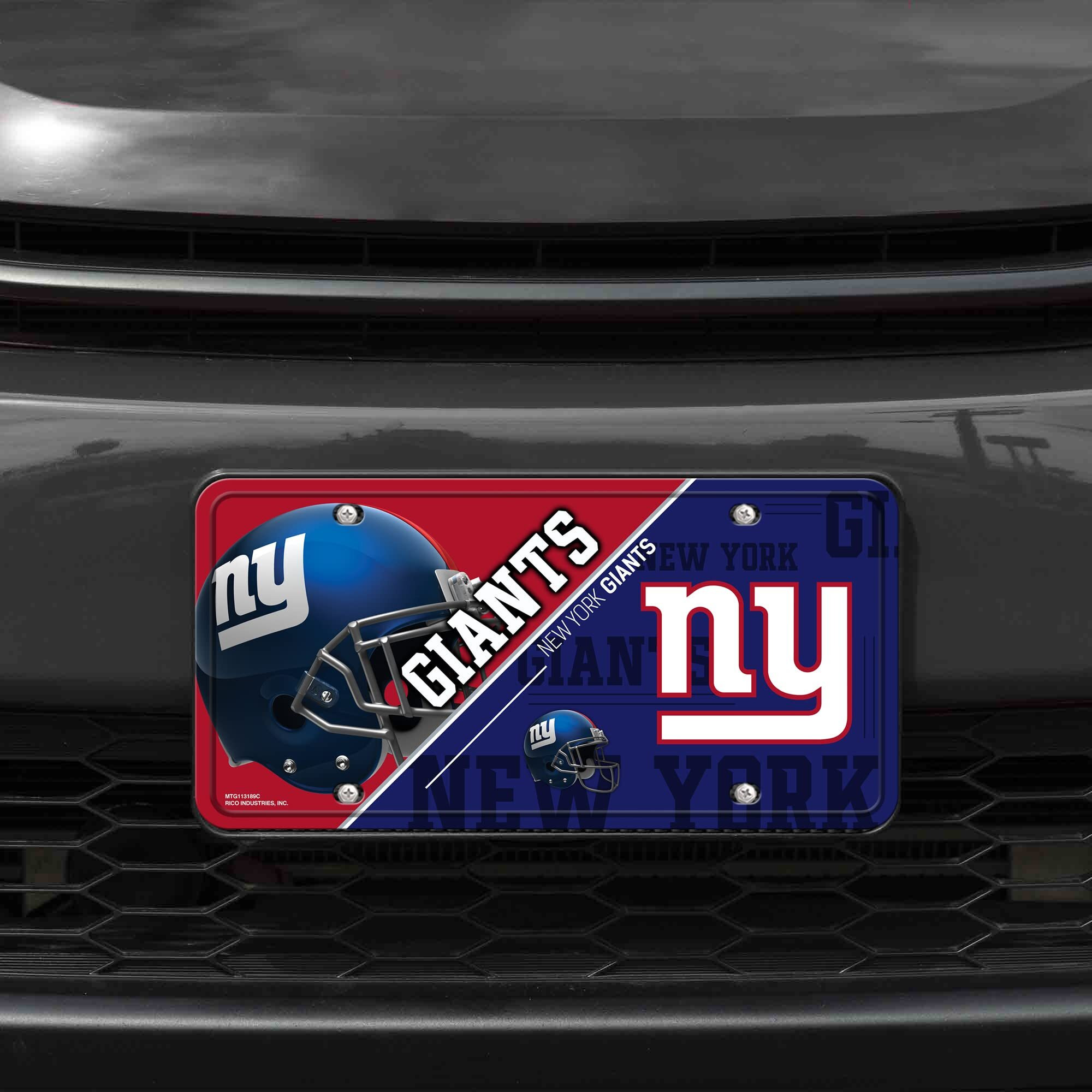 New York Giants License Plate Metal