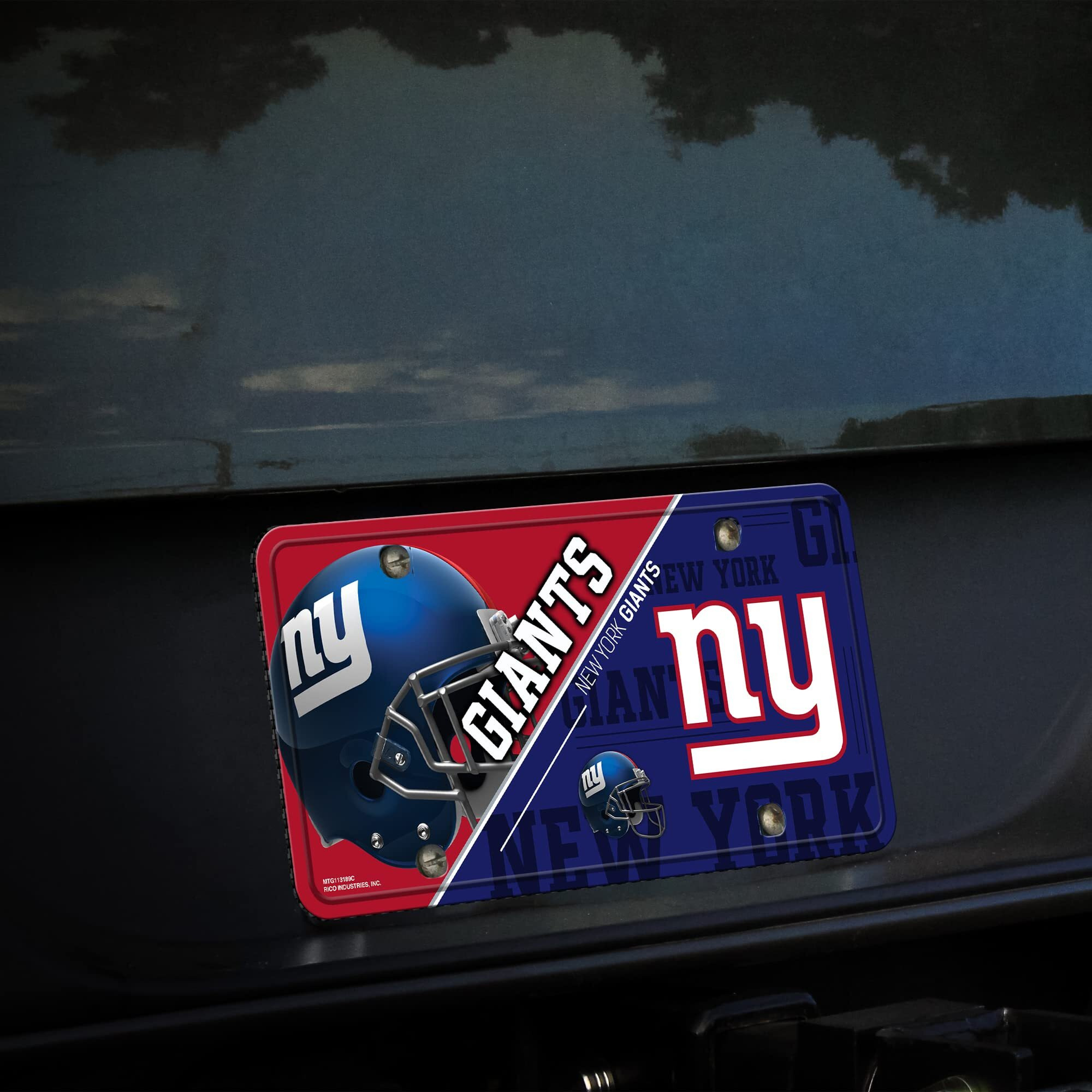 New York Giants License Plate Metal