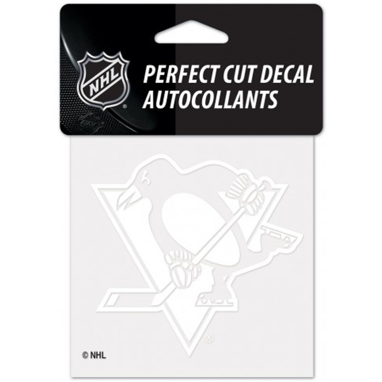 Pittsburgh Penguins Decal 4x4 Perfect Cut White