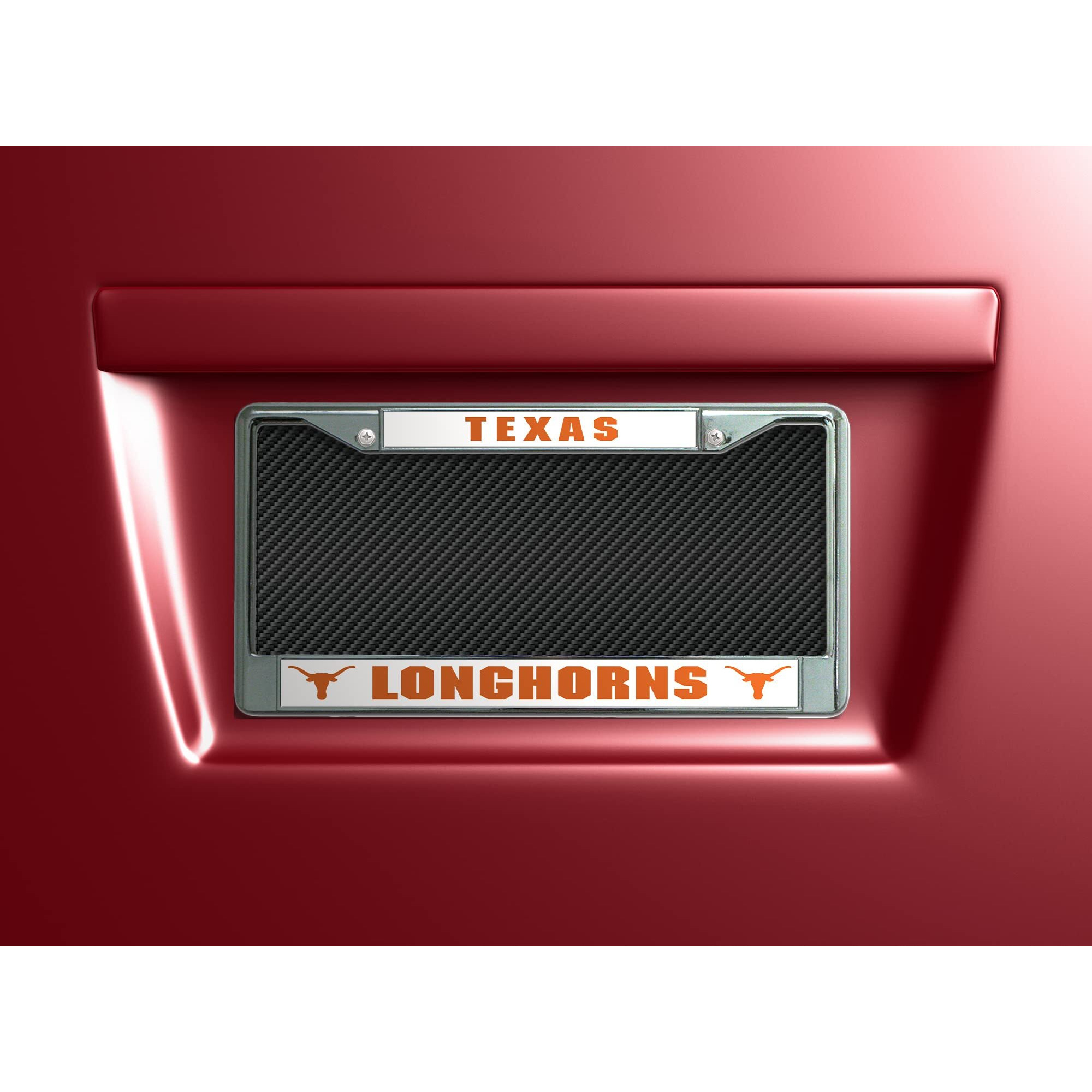 Texas Longhorns License Plate Frame Chrome