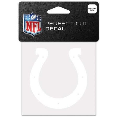 Indianapolis Colts Decal 4x4 Perfect Cut White