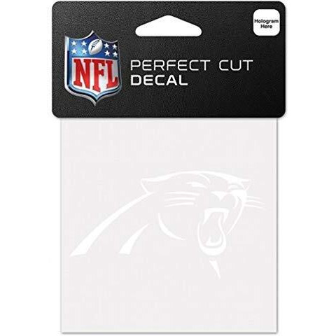 Carolina Panthers Decal 4x4 Perfect Cut White