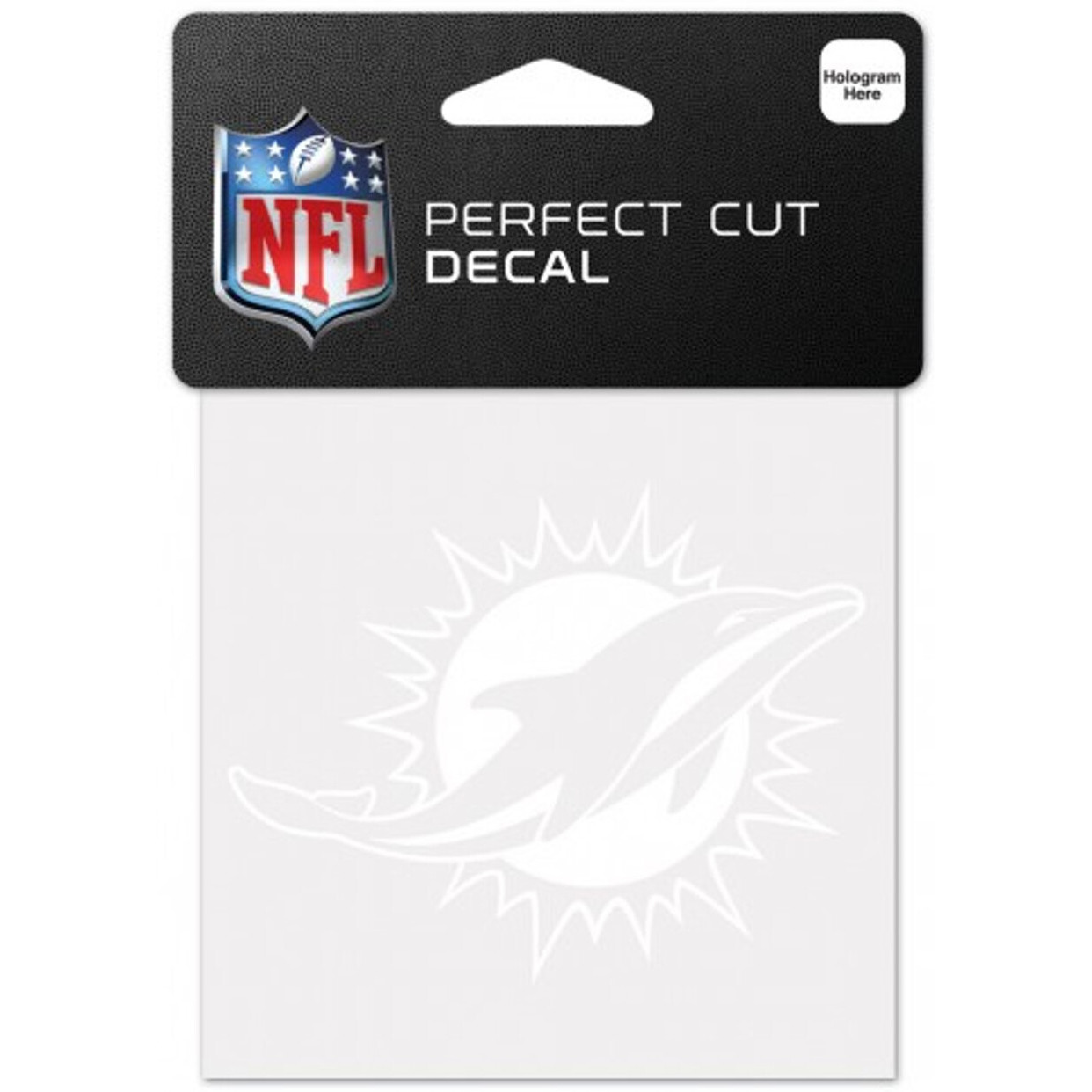 Miami Dolphins Decal 4x4 Perfect Cut White