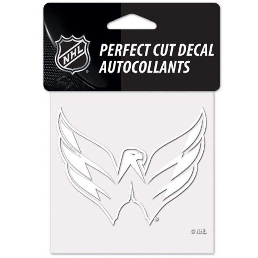 Washington Capitals Decal 4x4 Perfect Cut White