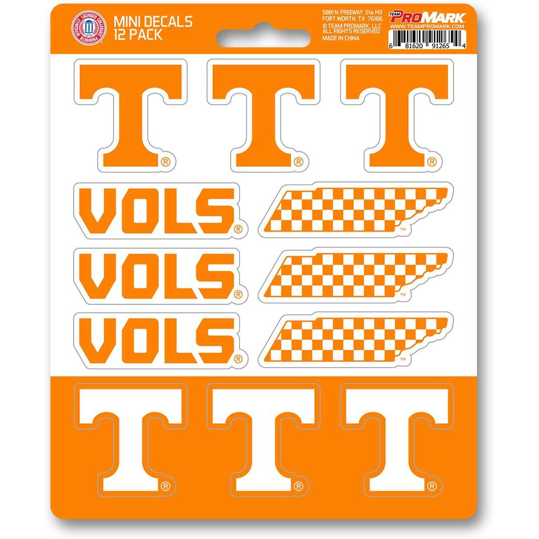 Tennessee Volunteers Decal Set Mini 12 Pack - Special Order