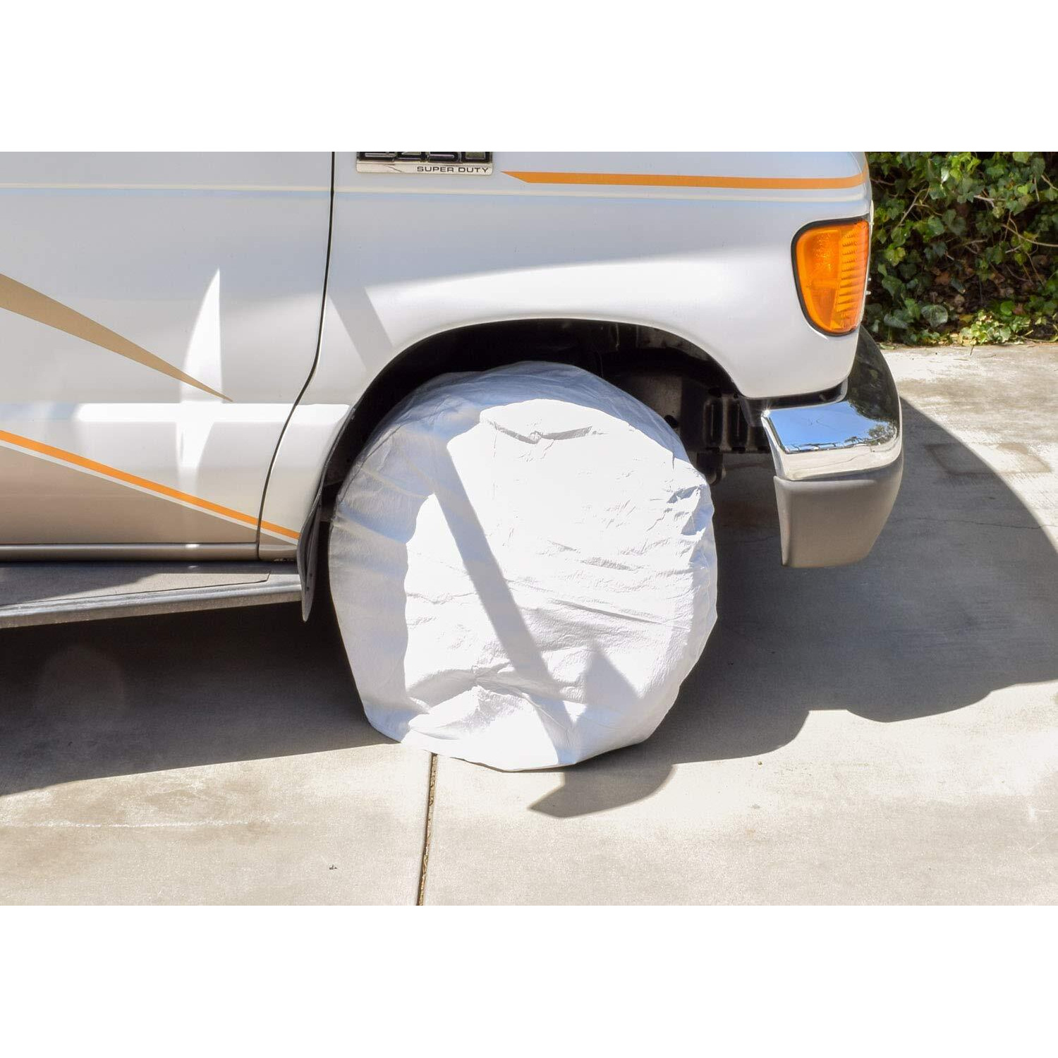 RV WHEEL COVER 2 WHITE 24 -26