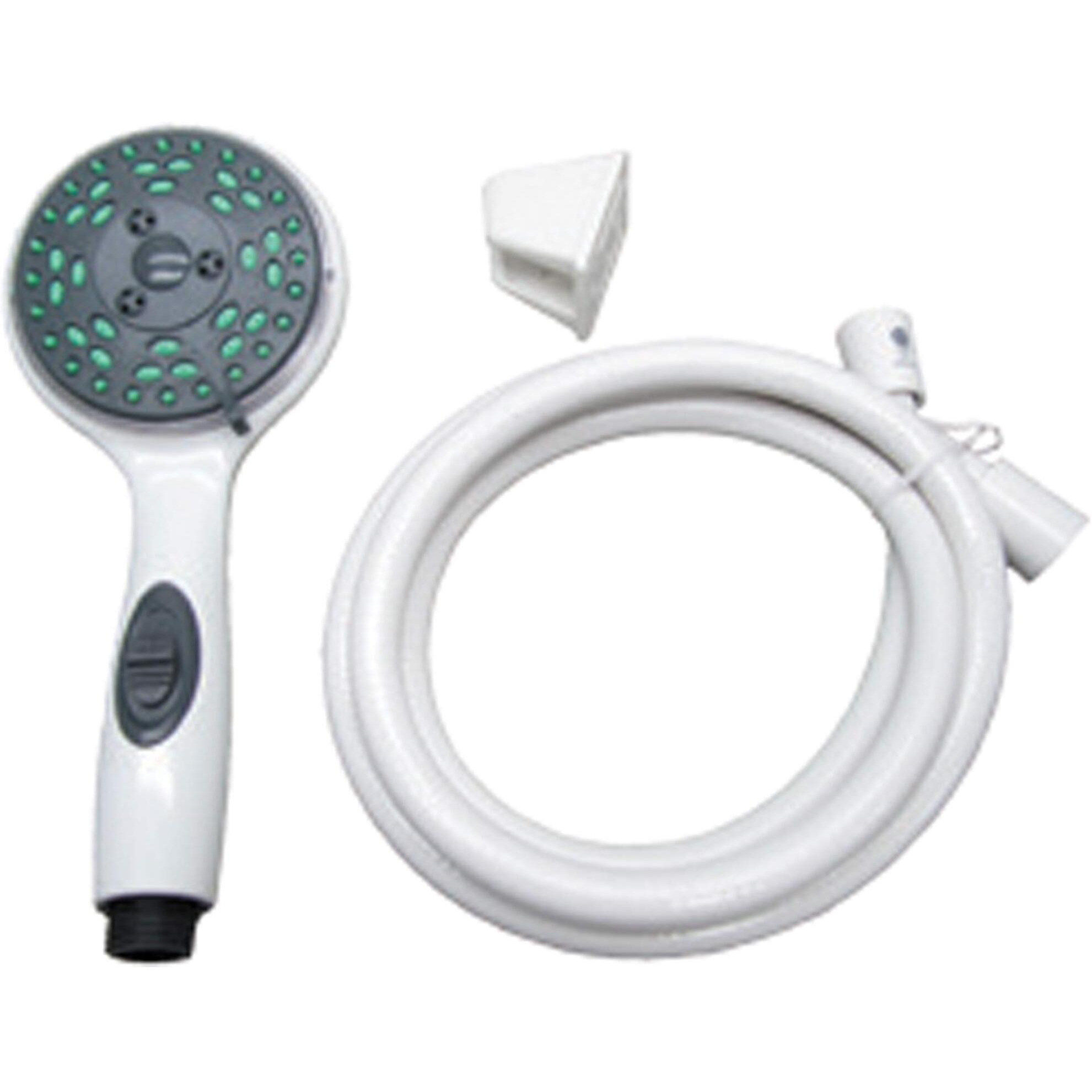 American Brass CRD-DX-APS80W RV Deluxe 5-Function Massaging Shower Kit With Pressure Assist And Water Saving Feature - White