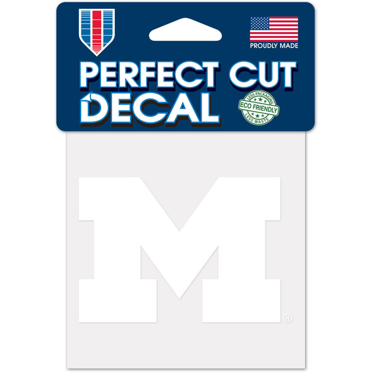 Michigan Wolverines Decal 4x4 Perfect Cut White - Special Order