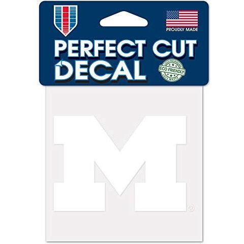 Michigan Wolverines Decal 4x4 Perfect Cut White - Special Order