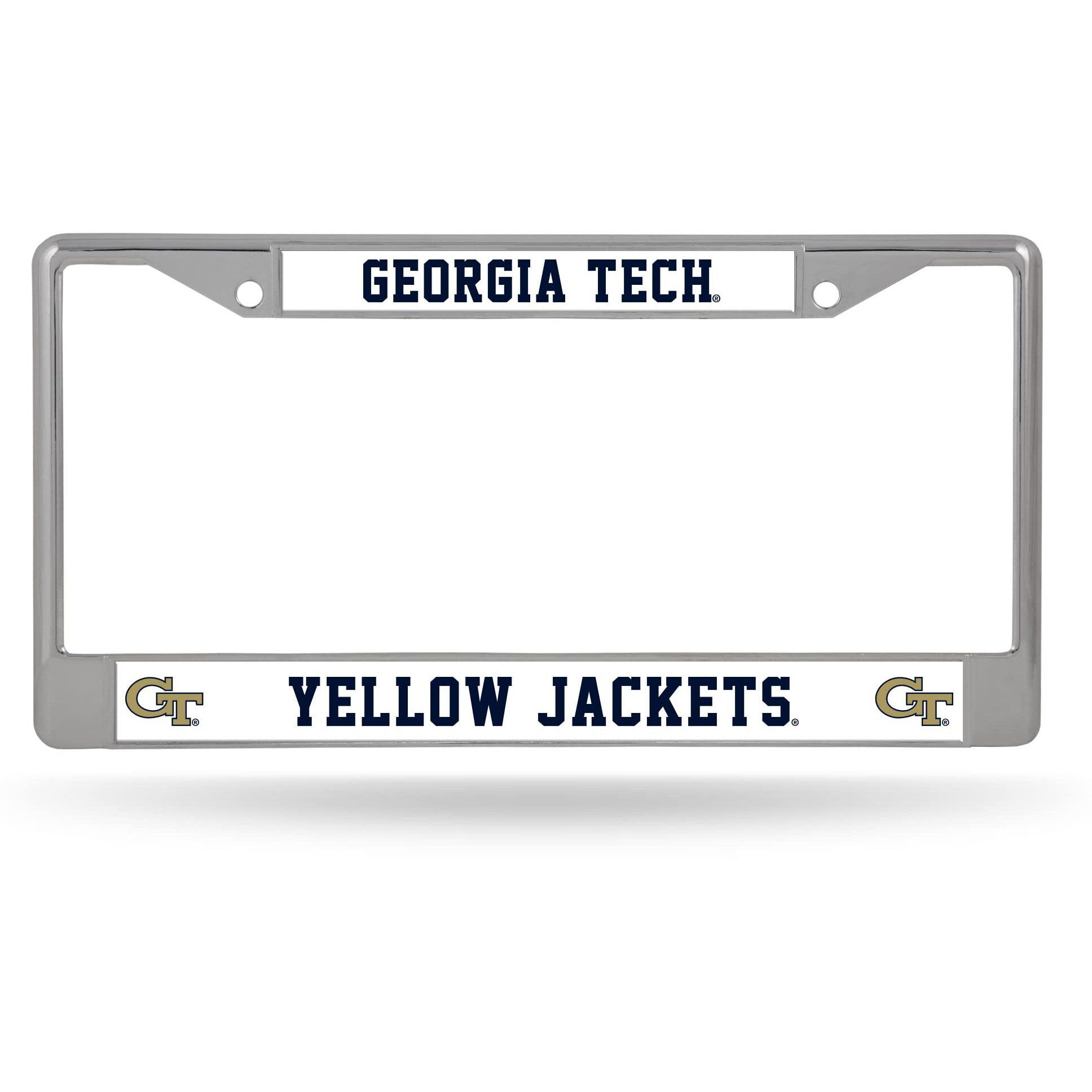 Georgia Tech Yellow Jackets License Plate Frame Chrome Alternate