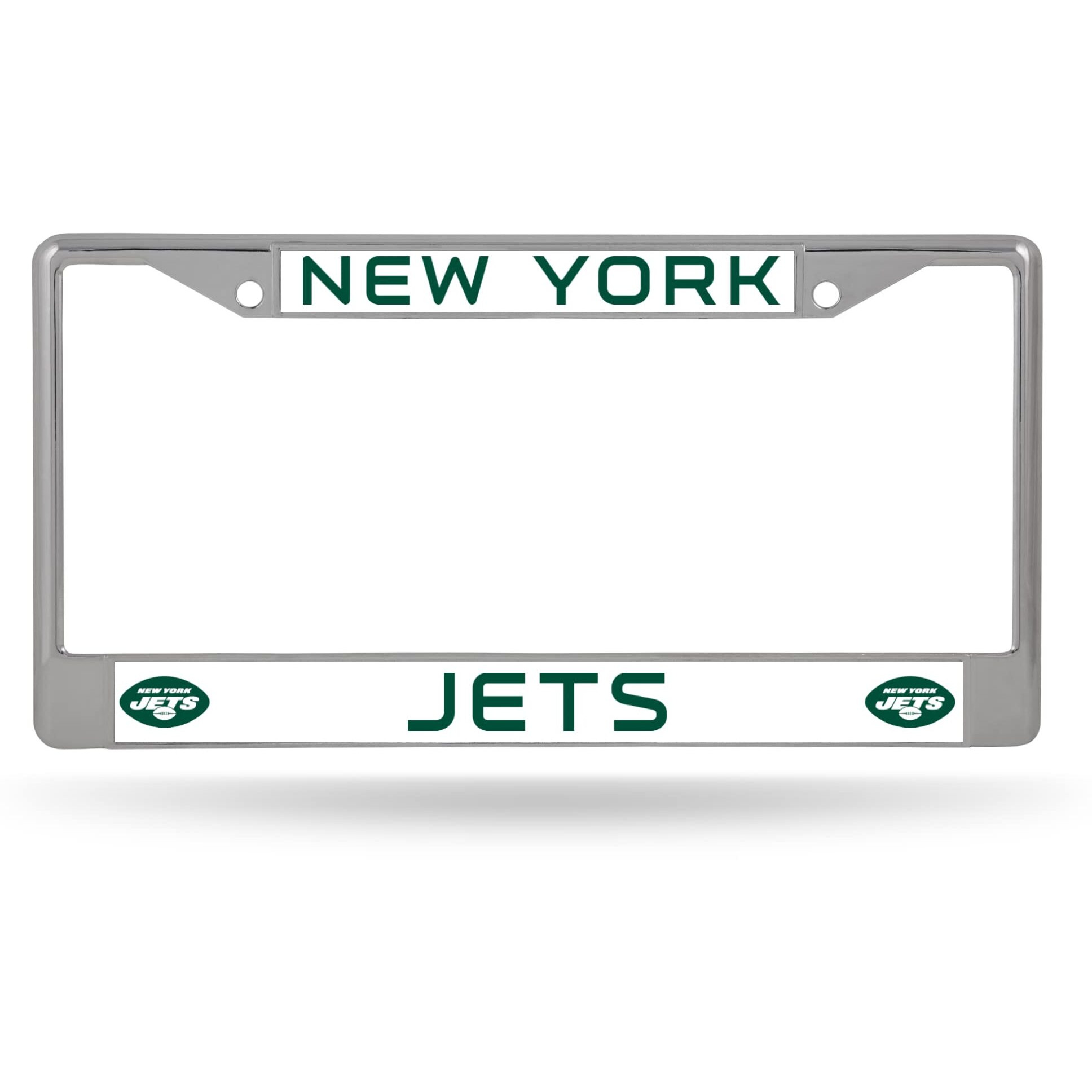 New York Jets License Plate Frame Chrome Alternate