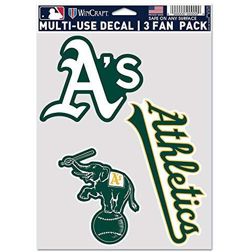 Oakland Athletics Decal Multi Use Fan 3 Pack Special Order