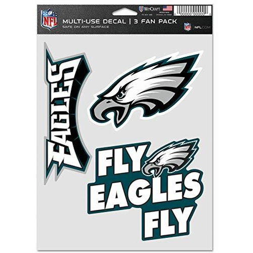 Philadelphia Eagles Decal Multi Use Fan 3 Pack