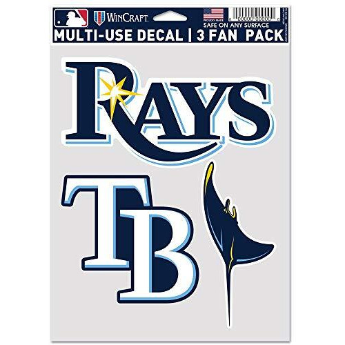 Tampa Bay Rays Decal Multi Use Fan 3 Pack Special Order