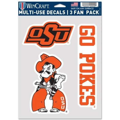 Oklahoma State Cowboys Decal Multi Use Fan 3 Pack Special Order