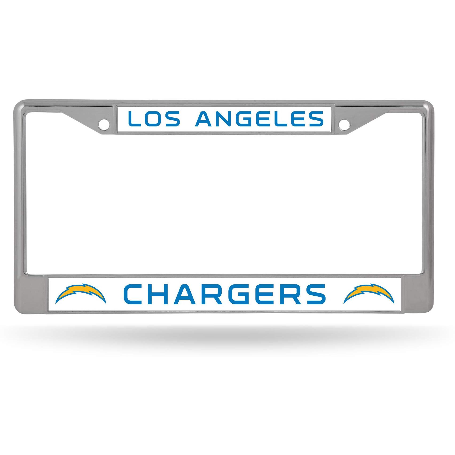 Los Angeles Chargers License Plate Frame Chrome Alternate