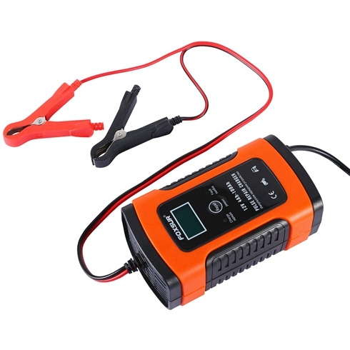 Car Battery Charger 12V 5A LCD Intelligent Auto Motorcycle Boat ATV Recover Pulse Repair