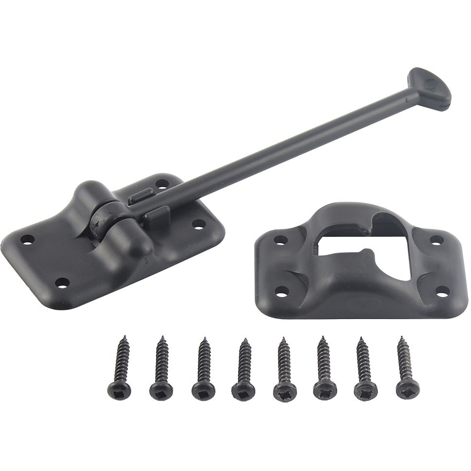 PLASTIC DOOR HOLDBACK 6' BLACK