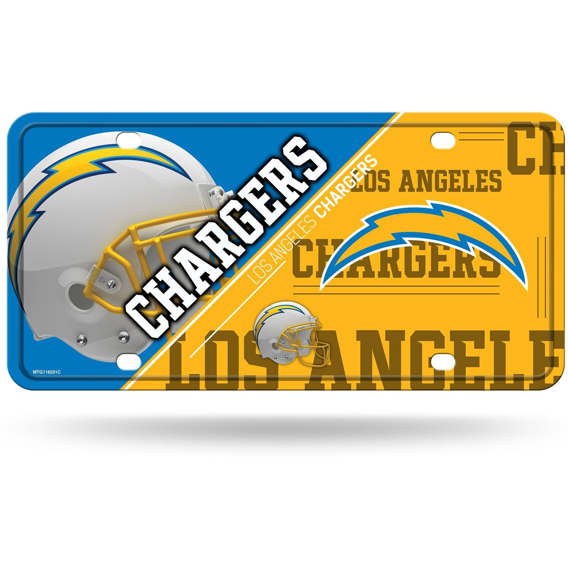 Los Angeles Chargers License Plate Metal